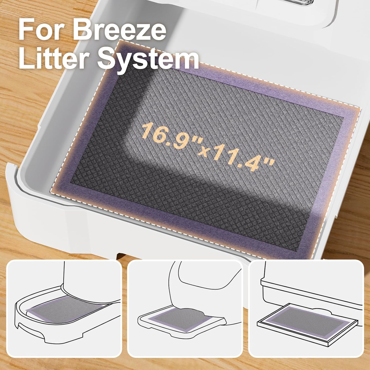 10 Ct Fresh Scent Cat Litter Pads 23.5* 17.5in