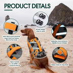 Dog Life Jacket with Reflective Stripes Yellow XL