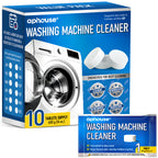 aphouse Washing Machine Cleaner Tablets, 40g Washer Cleaner Tablets (10-Pack),Septic Safe Eco-Friendly Deodorizer & Odor Eliminator, for HE, Front & Top Loaders, Septic Safe