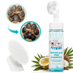 7 fl oz Dog Paw Cleaner with Built-in Brush, Foaming No-Rinse Formula for Cleaning Dirty Paws After Walks, Gentle Everyday Puppy Clean Paws