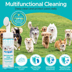 7 fl oz Dog Paw Cleaner with Built-in Brush, Foaming No-Rinse Formula for Cleaning Dirty Paws After Walks, Gentle Everyday Puppy Clean Paws