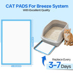PETRIBE Cat Pee Pads, Fresh Scented, Tidy Cats Breeze Pads Refills, Thickened 6-Layer Super Absorbent for Advanced Odor Control, Compatible with Tidy Cats Breeze System - 40 Count, 16.9" x 11.4"
