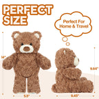 JiaLie Teddy Bear Huggable Massager with Vibration, Vibrating Massager for Neck Back, Relaxing, Animal Electric Massager, Portable Travel Gift for Women & Men