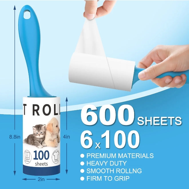 600 Sheets Lint Roller for Pet Hair