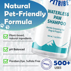 PETRIBE Dog Paw Cleaner, Portable Waterless Cleaning Shampoo for Dogs Foot Washer, Silicone Dogs Cat Foot Grooming Brush for Muddy Paws Rose Scent