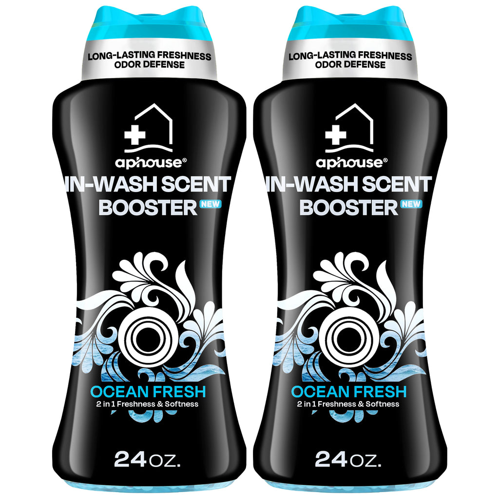 2 pack Laundry Scent Booster Beads, Long Lasting Freshness & Odor Elimination,In Wash Scent Booster Beads, Ocean Fresh Scent, For Clothes & All Washing Machines, 24 oz
