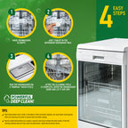 aphouse Dishwasher Cleaner And Deodorizer 12 Tablets, Deep Cleaning Descaler Pods for Dish Washer Machine, Heavy Duty, Septic Safe, Helps Power Away Odor Causing Bacteria, Limescale