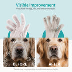PETRIBE Dog Wipes Cleaning Deodorizing, Pet Glove Bath Wipes, Remove Dirt, Pet Grooming Cleaning Wipes for Dogs & Cats, Daily Care & Traveling, 24PCS