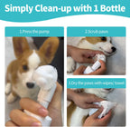 PETRIBE Dog Paw Cleaner, Portable Waterless Cleaning Shampoo for Dogs Foot Washer, Silicone Dogs Cat Foot Grooming Brush for Muddy Paws Rose Scent