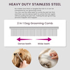 Professional Dog Grooming Scissors Kit, 6 in 1 with Safety Round Tips, 4CR Stainless Steel & Heavy-duty, Sharp & Study Pet Grooming Shears Kit for Dogs Cats