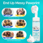 7 fl oz Dog Paw Cleaner with Built-in Brush, Foaming No-Rinse Formula for Cleaning Dirty Paws After Walks, Gentle Everyday Puppy Clean Paws