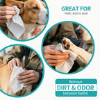 Petribe Pet Wipes For Dogs, Coconut Scent,200 Count, Cleaning and Hydrating, Pet Wipes for Paws, Body & Butt