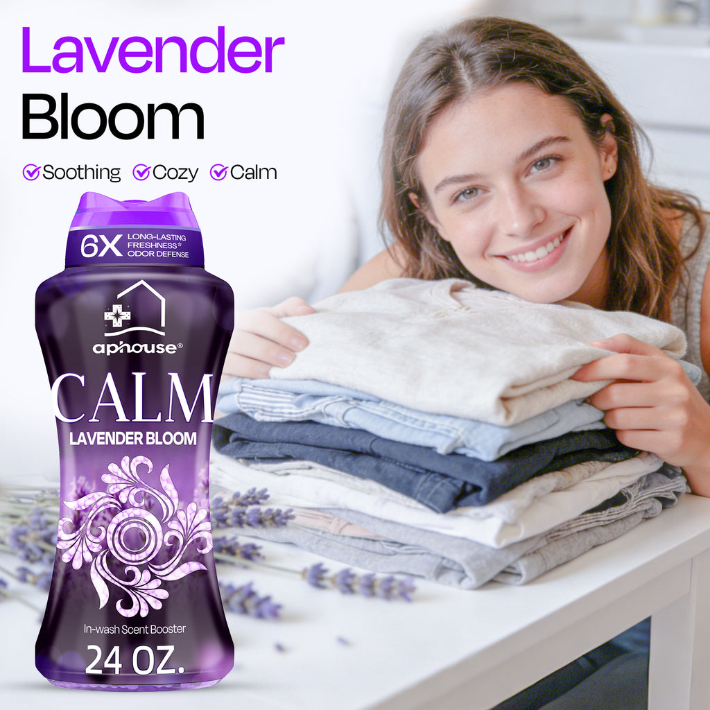 aphouse In-Wash Laundry Beads for Odor Protection, 24 oz, Lavender Bloom, Long Lasting Freshness For Scent Beads