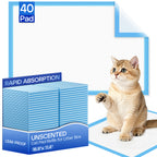 PETRIBE Unscented Cat Pads for Tidy Cats Breeze Litter System, Thickened 6-Layer Super Absorbent for Powerful Odor Elimination, Compatible with Tidy Cats Breeze System, -40 Count, 16.9" x 11.4"