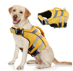 Dog Life Jacket with Reflective Stripes Yellow XL