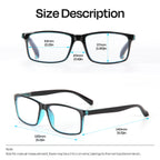 JiaLie Fashion Reading Glasses for Men Blue Light Blocking Unisex Rectangular Readers Mix Color, +1.5, 3pack
