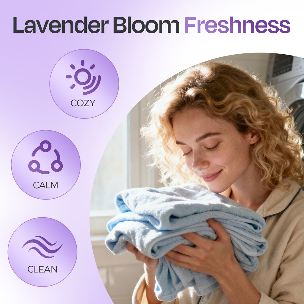 2 Pack In-Wash Laundry Beads for Odor Protection, 48 oz, Lavender Bloom, Long Lasting Freshness For Scent Beads
