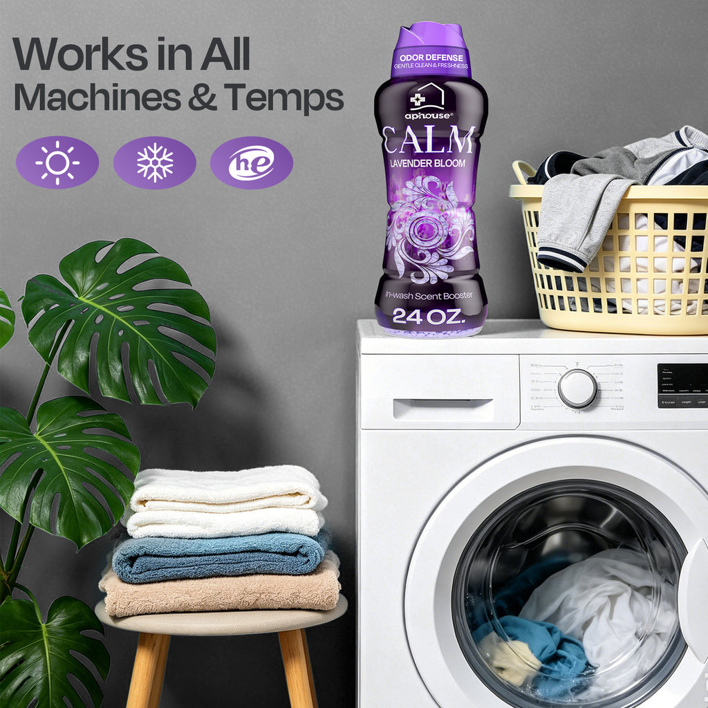 2 Pack In-Wash Laundry Beads for Odor Protection, 48 oz, Lavender Bloom, Long Lasting Freshness For Scent Beads