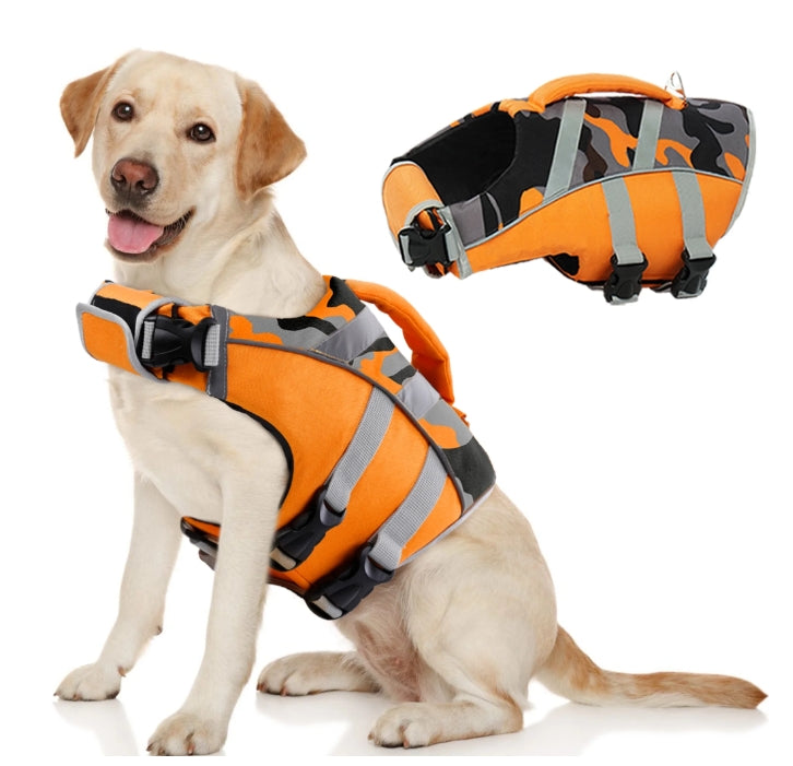 Dog Life Jacket with Reflective Stripes Orange XL
