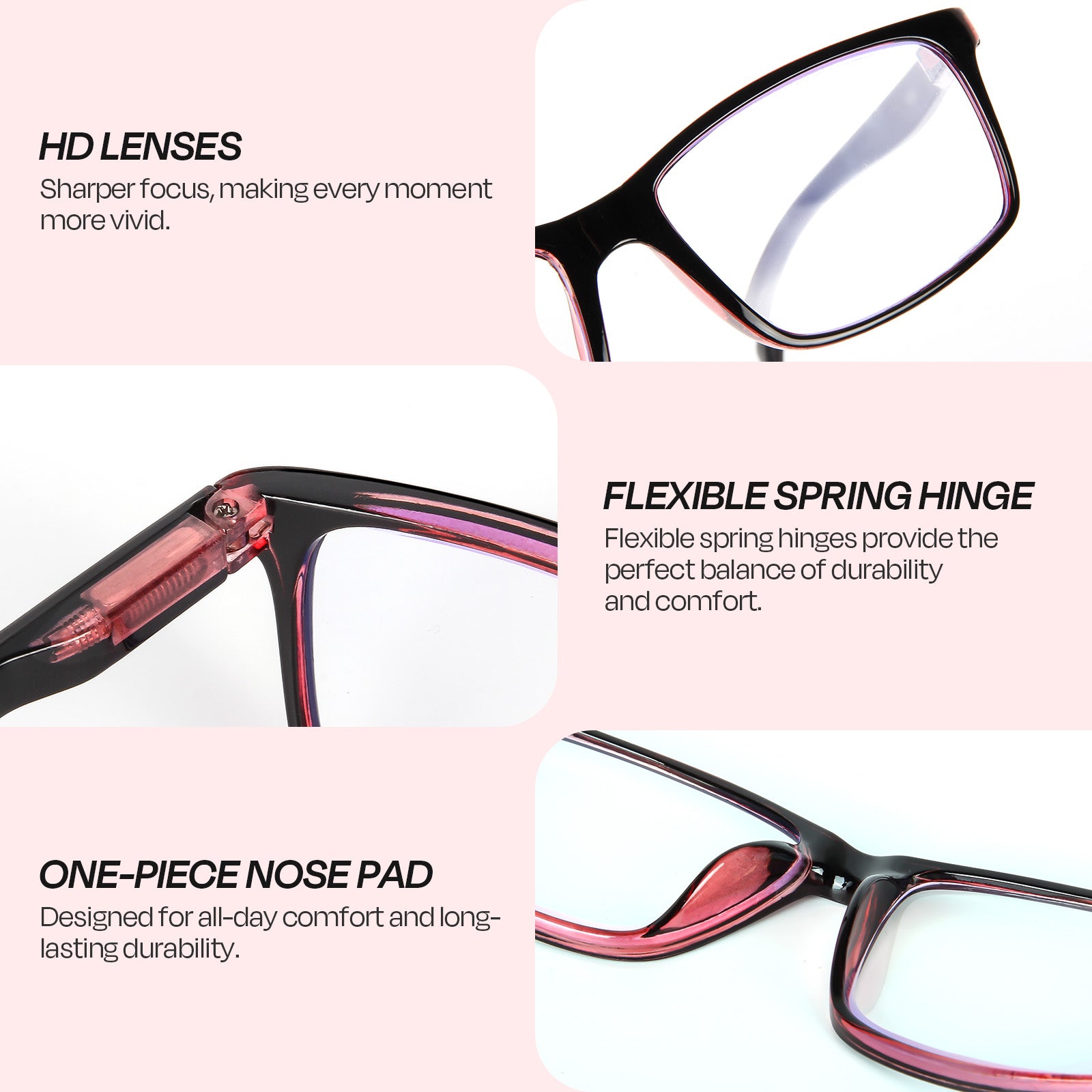 JiaLie Fashion Reading Glasses for Men Blue Light Blocking Unisex Rectangular Readers Mix Color, +1.5, 3pack