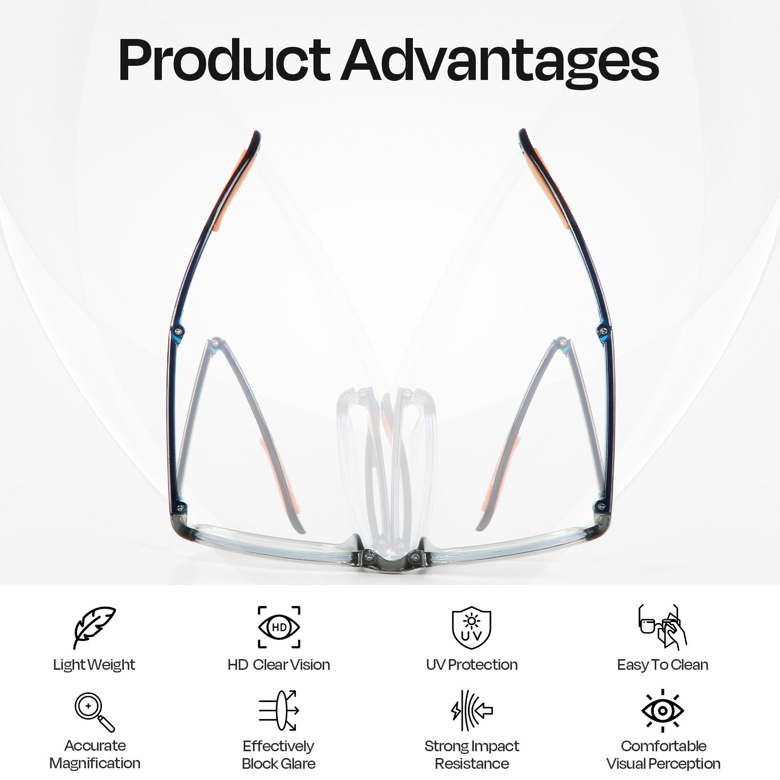 JiaLie Reading Glasses for Men Blue Light Blocking Unisex Rectangular Reading Glasses Foldable Readers, 3 pack