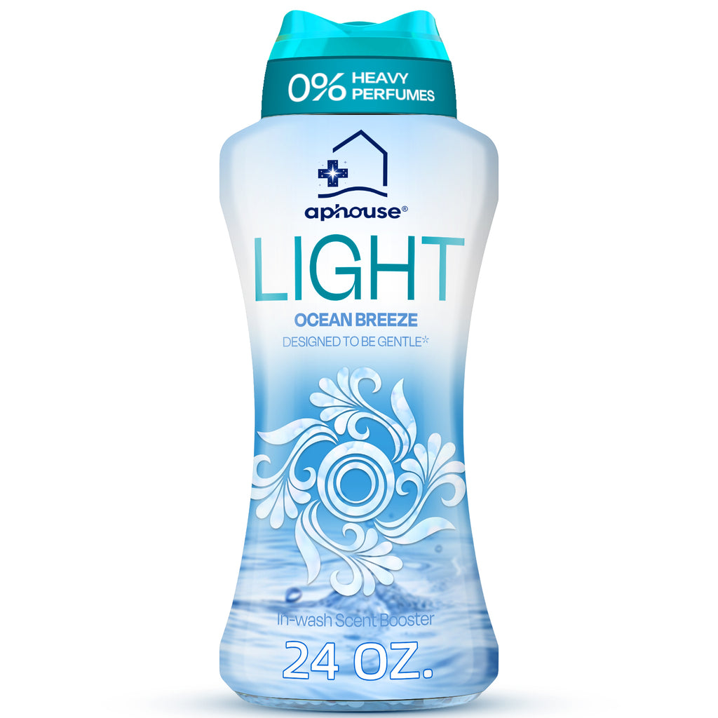 aphouse Light In-Wash Scent Booster Laundry Beads, No Heavy Perfumes, Ocean Breeze Scent, Long Lasting Freshness & Odor Eliminator for Laundry, HE Safe, 24 oz
