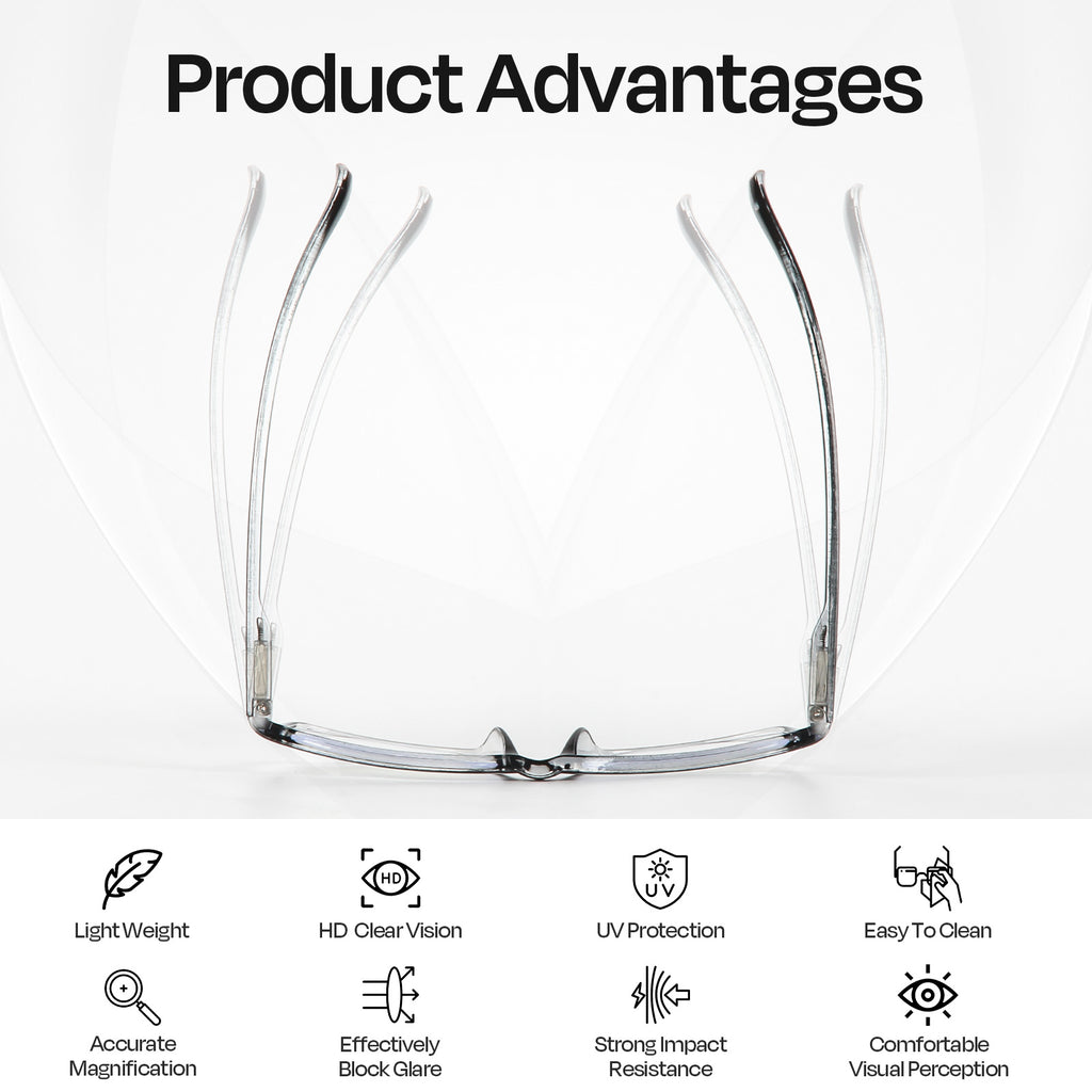 JiaLie Fashion Reading Glasses for Men Blue Light Blocking Unisex Rectangular Readers Mix Color, +1.5, 3pack